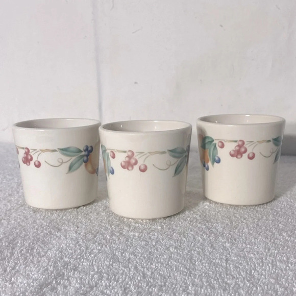 Vintage Corningware Abundance Fruit  Pattern Coffee Cups x3 - Picture 4 of 8